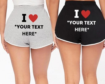 Custom I Heart Booty Shorts,custom Booty Gym Shorts,personalized Booty  Shorts,create Your Own Booty Shorts, Funny Shorts, Athletic Shorts -   Canada
