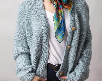 Short Cardigan Knitting Pattern PDF-(S–XXL)
