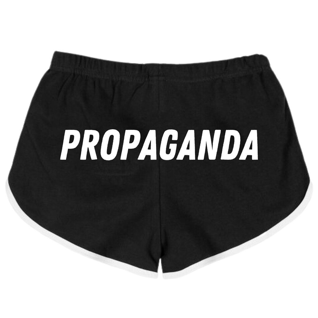 You Are Not Immune to Propaganda Booty Shorts, Booty Shorts, Gym Shorts, Athletic Booty Shorts