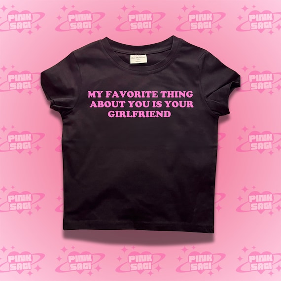 Y2K Girlfriend Crop Top: Trendy Graphic Baby Tee