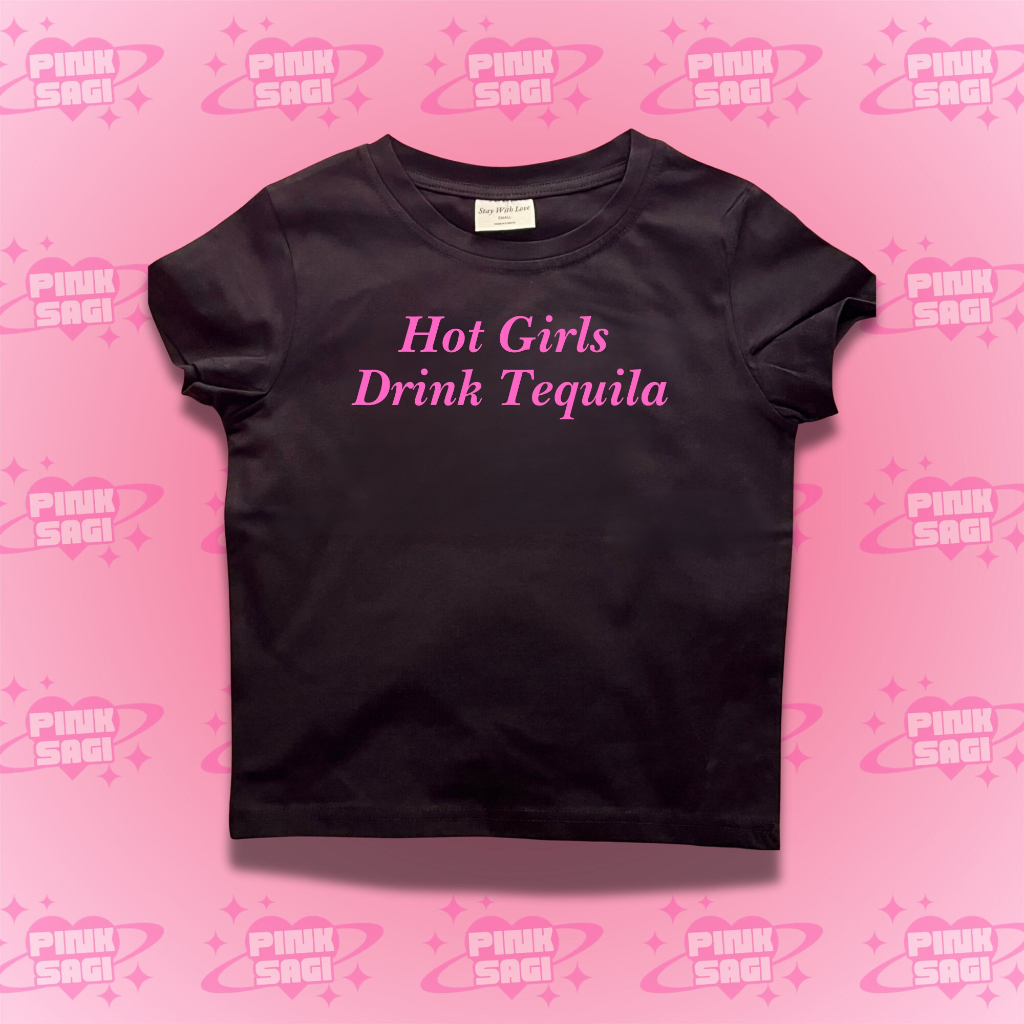 Hot Girls Drink Tequila Crop Top,Hot Girls Drink Tequila Baby Tee,Y2K Clothing,Trendy Y2k Crop Top Baby Tee,Y2K Crop