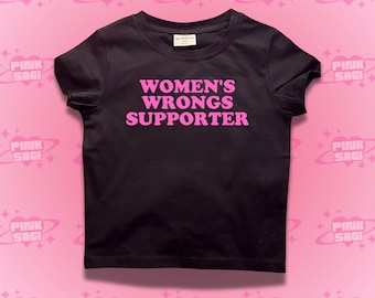 Top corto con estampado de errores para mujer: camiseta de bebé Y2K