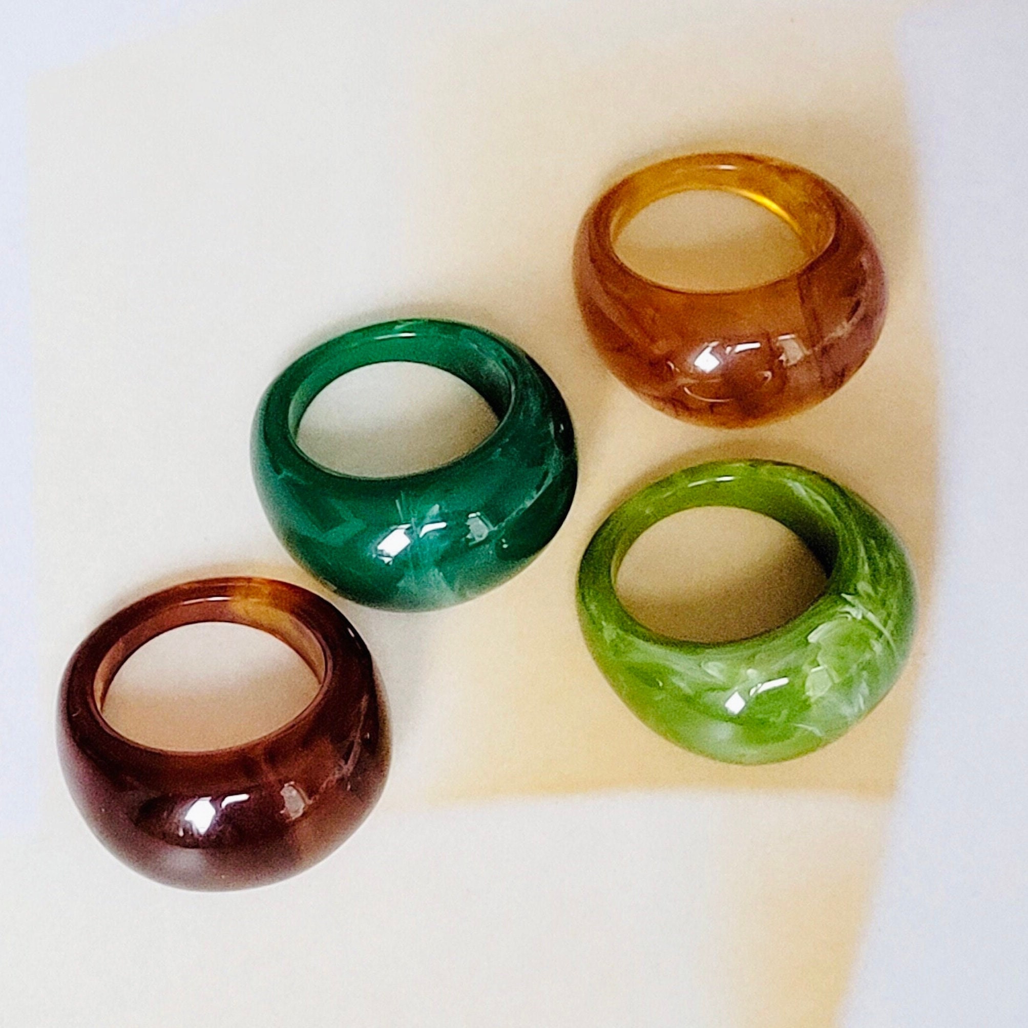 Solid Color Resin Ring. - One Size Fits Most (87178)