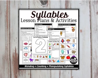 Syllable Awareness Lesson Plans & Activities