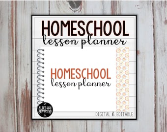 Digital & Editable Homeschool Lesson Planner