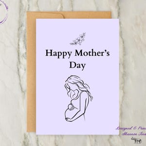 Carte fête des mères 5 x 7, carte pour maman, éléphants, carte maman, carte pour maman, carte pour tante, carte pour soeur, carte pour grand-mère, voir plus !