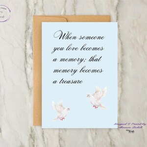 Carte de condoléances, perte d'un être cher, carte de membre de la famille décès, carte de réconfort, perte de partage, carte de funérailles, vous me manquez, voir plus,