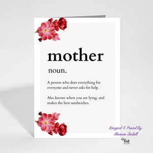 Carte d'anniversaire mère 5 x 7, jolie carte pour elle, carte de voeux mère, carte d'anniversaire fleur pour elle, cartes d'anniversaire, tu me manques, voir plus !