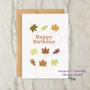 Carte d'anniversaire automne, carte de voeux 5 x 7, carte de voeux pour l'automne, carte pour elle, carte pour lui, cartes de voeux, carte d'anniversaire, voir plus !