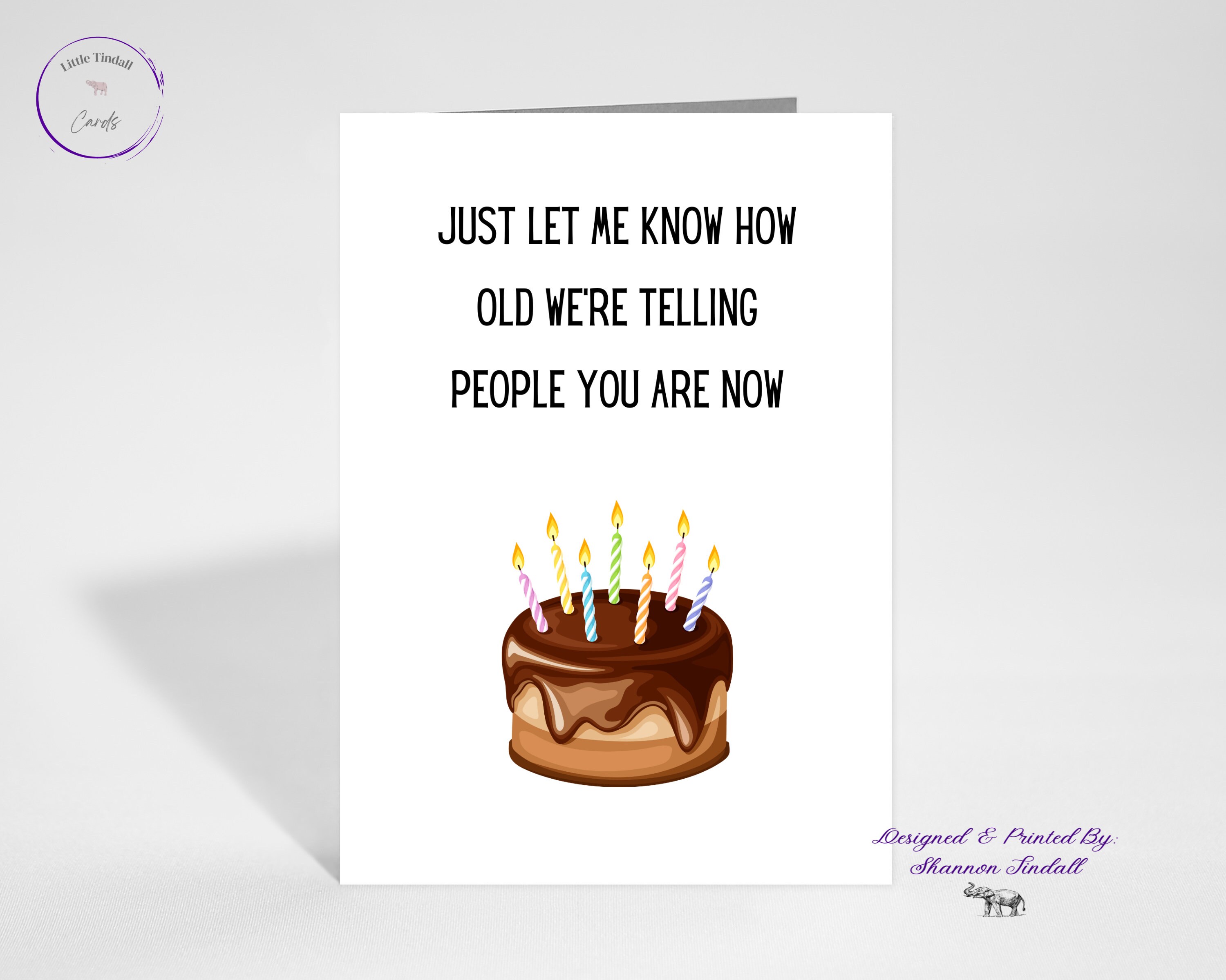 Funny 5x7 Birthday Card, Birthday Card, Greeting Card for Friend, Birthday Cake, Card for Friend, Funny Card, Missing you!, See More...