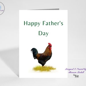 Carte pour papa ferme 5 x 7, carte coq, carte pour papa, carte pour la fête des pères, carte pour frère, carte pour ami, carte beau-père, carte oncle, grand-père