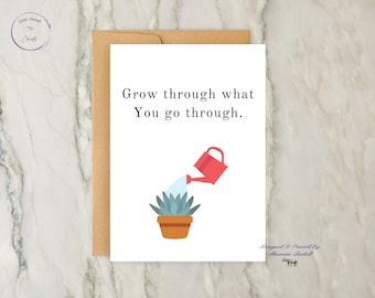 Plant Birthday Card: Uplift Greeting Card for Friend (5x7)