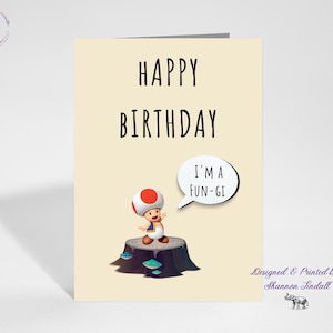 Carte crapaud, carte de personnage de Mario, carte d'anniversaire amusante, jolie carte d'anniversaire 5 x 7, carte amusante-gi, carte d'enfant, carte d'ami, fans de crapauds, vous me manquez, voir plus..