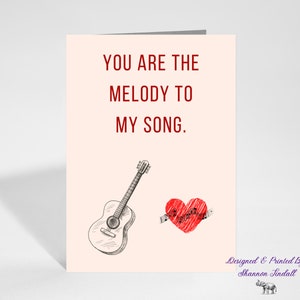 Carte de Saint-Valentin 5 x 7, amateurs de musique, carte d'amour pour petit ami, carte d'amour pour petite amie, livraison gratuite, vous me manquez !, Voir plus...