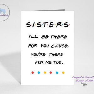 Carte soeur AMIS, carte d'anniversaire pour soeur, carte meilleur ami, carte pour elle, carte pour soeur, carte tu me manques, voir plus !