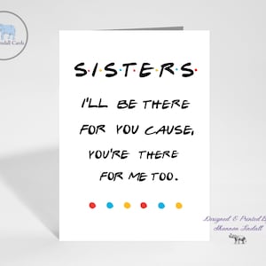 Carte soeur AMIS, carte pour soeur, carte ami, carte d'anniversaire AMIS pour soeur, carte pour anniversaire soeur, carte d'anniversaire, voir plus !