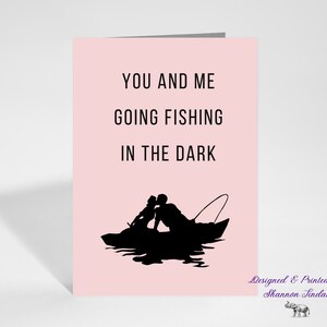Carte de Saint-Valentin 5 x 7, Pêche dans le noir, Carte d'amour pour petit ami, Carte d'amour pour petite amie, Livraison gratuite, Vous me manquez !, Voir plus...