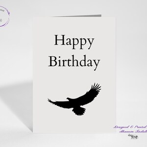 Carte d'anniversaire 5 x 7, carte pour un ami, carte d'anniversaire aigle, carte pour papa, carte d'anniversaire simple, carte pour soeur, carte pour tante, Voir plus...