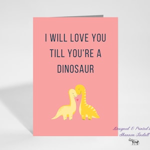 Jolie carte dinosaure 5 x 7, carte de Saint-Valentin, carte d'amour pour petit ami, carte d'amour pour petite amie, livraison gratuite, vous me manquez !, Voir plus...