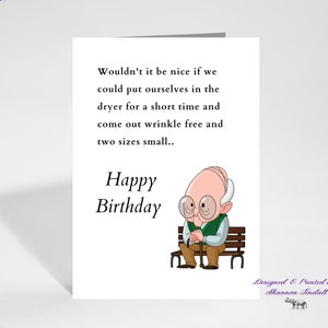 Carte d'anniversaire drôle de 5 x 7, carte d'anniversaire de vieillesse, carte drôle de vieil homme, carte drôle pour lui, carte pour un ami, carte de voeux drôle, voir plus !