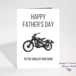 Carte fête des pères 5 x 7, papa moto, carte papa cool, carte pour ami, carte beau-père, carte oncle, carte papa, Voir plus...