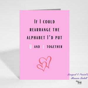 Jolie carte de Saint-Valentin 5 x 7, carte pour petite amie, carte pour petit ami, carte d'amour rose, carte d'amour, carte de voeux mignonne, tu me manques, voir plus !