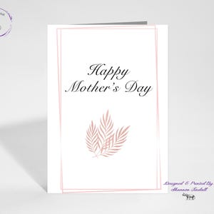 5 x 7 Moederdagkaart, roségoud, mooie kaart, kaart voor moeder, moederkaart, kaart voor moeder, tante, oma, zus, ik mis je, Zie meer!