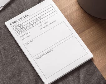 Book Review Post it Sticky Note Pad: 4x6" Booktok Gift