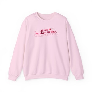 Shes a 10 but she cries over fictional characters Crewneck Sweatshirt, Bookish Merch, Book Lover, Romace, Dark Romance, Bookish Gift,