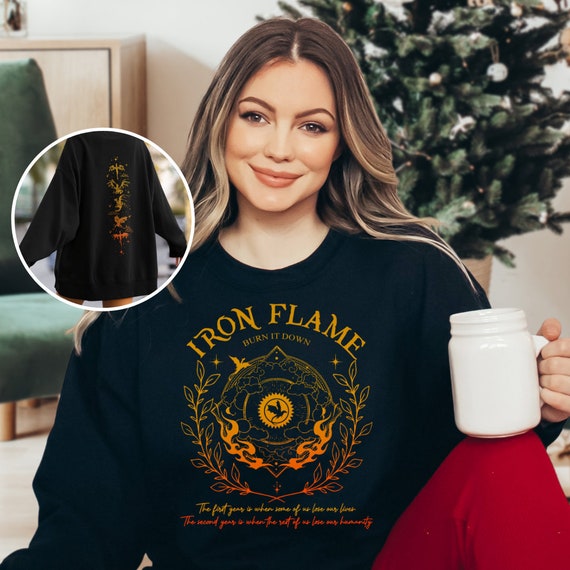 Iron Flame Sweatshirt Crewneck Booktok Fourth Wing Book Lover Gift