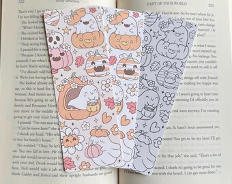 Marcapáginas de otoño fantasma: Hazlo tú mismo con temática otoñal, coloréalo tú mismo