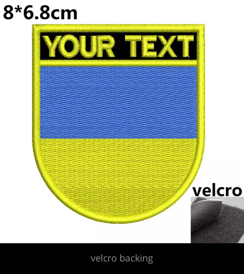 Custom Ukrainian Name Tags Embroidered Patchukraine Gold Etsy