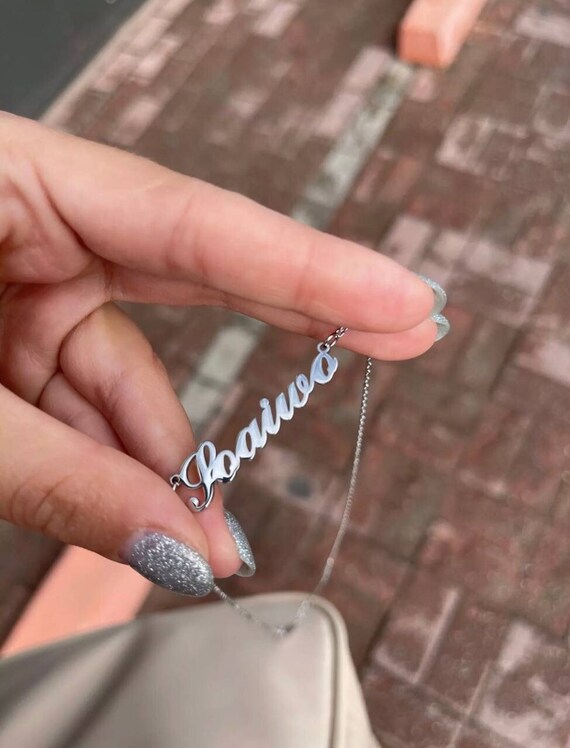 Siler Name Necklace Cuban Chain 
