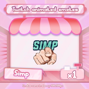 Animated Twitch emote - Simp