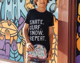 Skate Surf Snow Kids Tee: Southern California Triblend Shirt