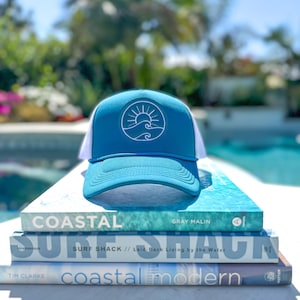 Sun Waves Trucker Hat, Beach Trucker Hat, Beach Wave Hat, Surf Trucker Hat, Beach Lovers Gift, Beachy Trucker Hat, Seaside Hat, Coastal Hat