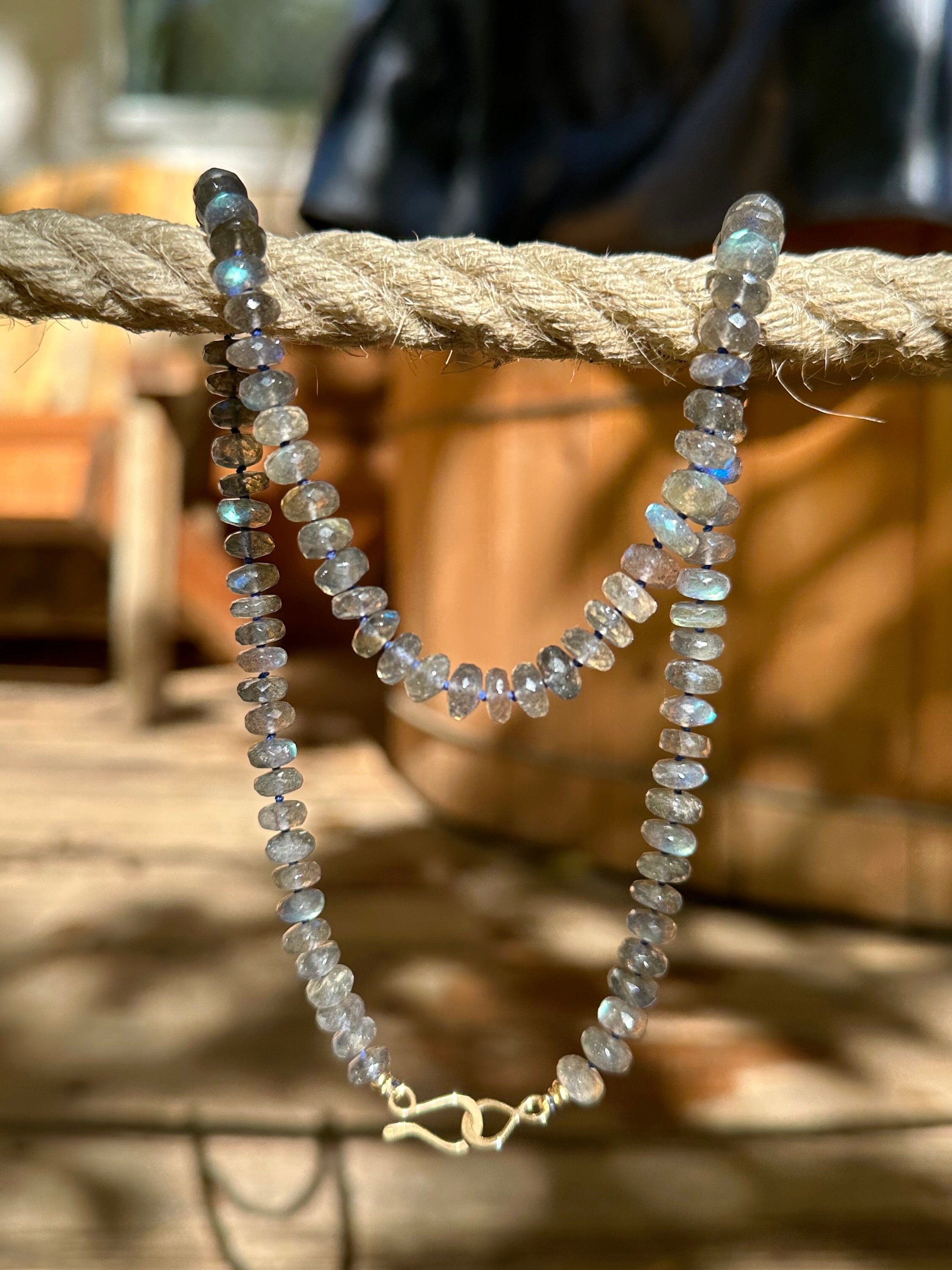 Natural Labradorite Necklace, Labradorite Gemstone Necklace