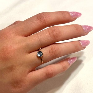 Natural Blue Kyanite Gemstone Ring, Gemstone Ring, 14k Gold Filled Ring, Stacking Ring, Handmade Gold Ring, Gift For Women