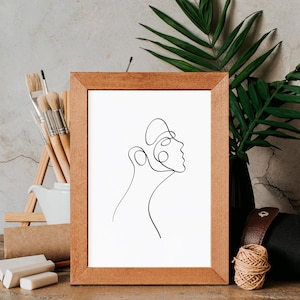 Single Line Drawing, Line Art, Wall Art, Minimal Sketch Drawing, Abstract Single Line, Figure Line Art Print, Digital Prints, Printable Art image 1