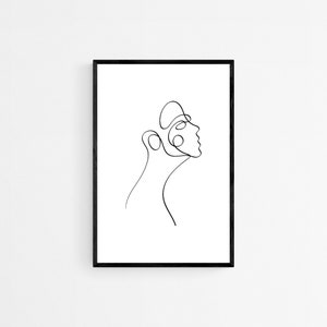 Single Line Drawing, Line Art, Wall Art, Minimal Sketch Drawing, Abstract Single Line, Figure Line Art Print, Digital Prints, Printable Art image 2