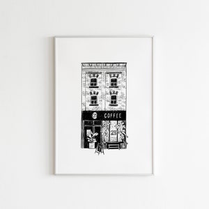 Cafe23 Print | Toronto Coffee Shop | Toronto Print | Urban Sketch