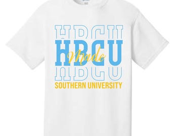 Diseño de impresión grande en dos colores de la Universidad del Sur, hecho por HBCU