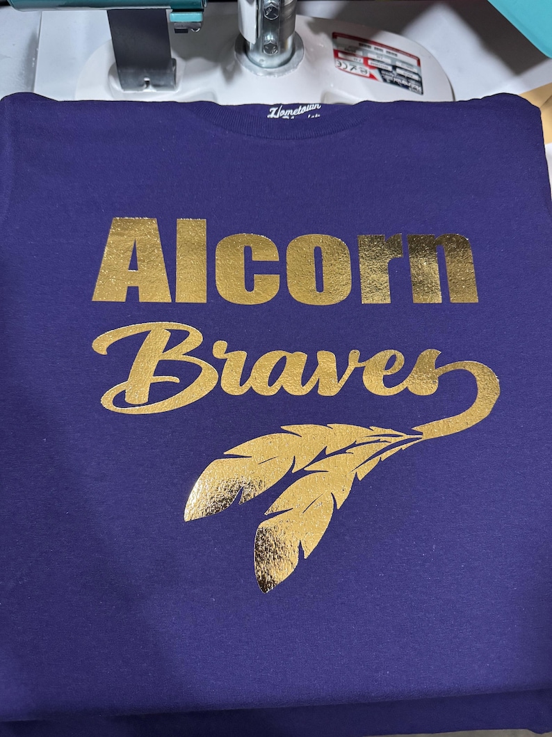 Gold Foil Alcorn Braves T-shirt - Etsy