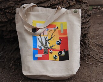 Colorful Letters Tote - Durable, Recycled Cotton