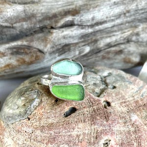Anello in vetro di mare. Anello unico in vetro di mare. Misura 7,5