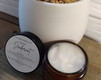 Natural Deodorant: Aluminum-Free, Patchouli Tea Tree Scent, 2 oz Jar