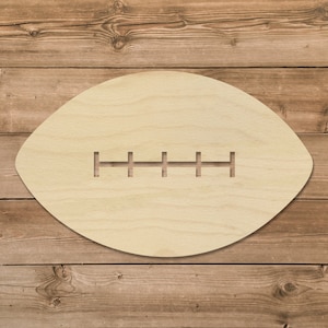 16x10 Football Unfinished Wood Laser Cutout | Ready To Paint | Sign Blank | Football Door Hanger | Baltic Birch | Fall Door Hanger | School
