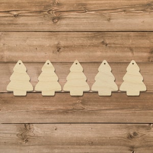 Unfinished Wood Christmas Tree Garland: DIY Laser Cut Banner