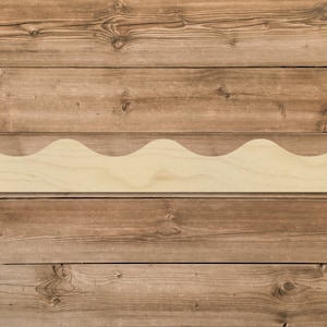 Decorative Wavy Trim Unfinished Wood Laser Cut | Ready To Paint | Baltic Birch | Nursery Decor | DIY Decor | Home Decor | 33&quot; Long