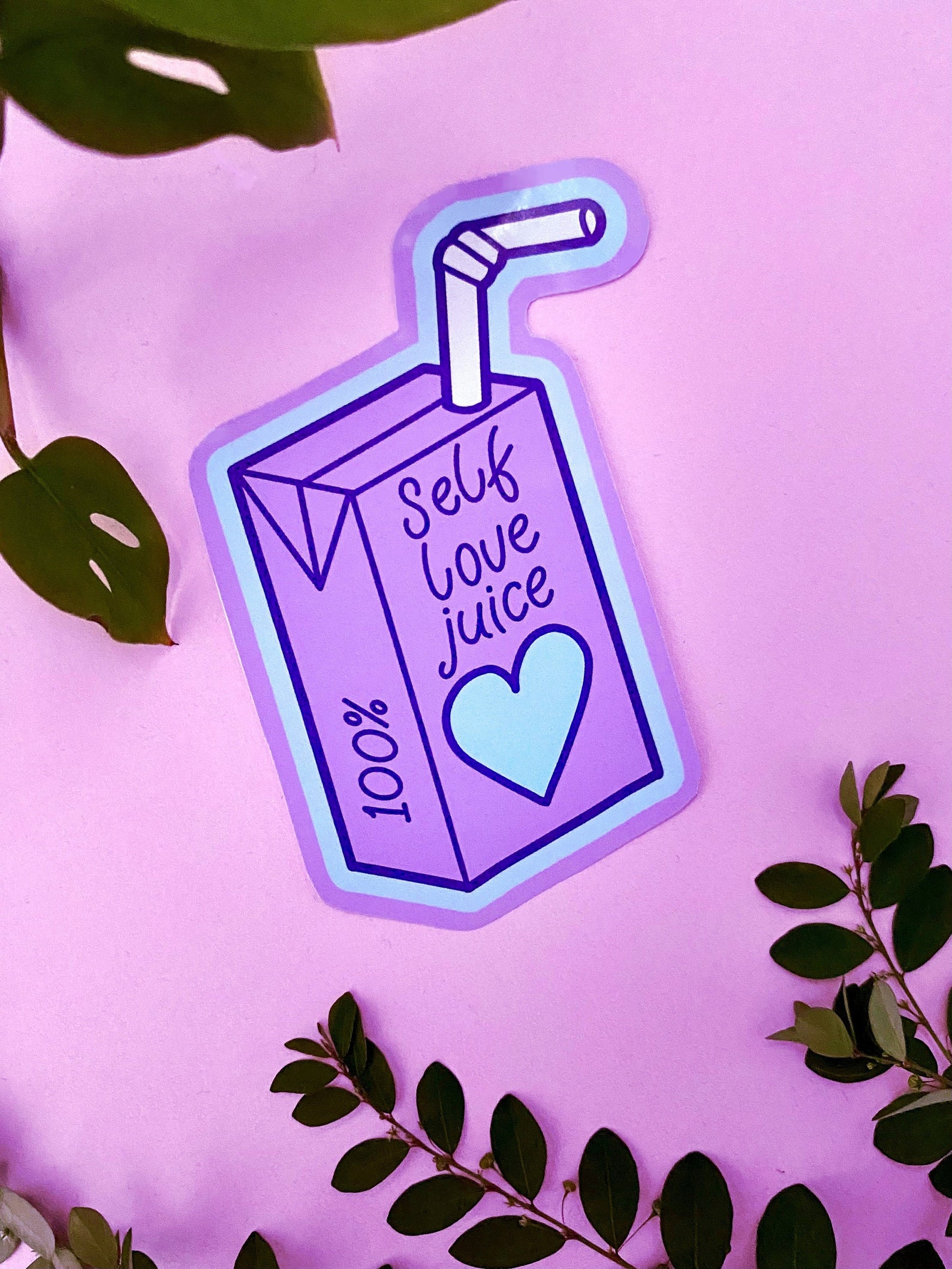 Self Love Juice Box Die Cut Sticker Etsy